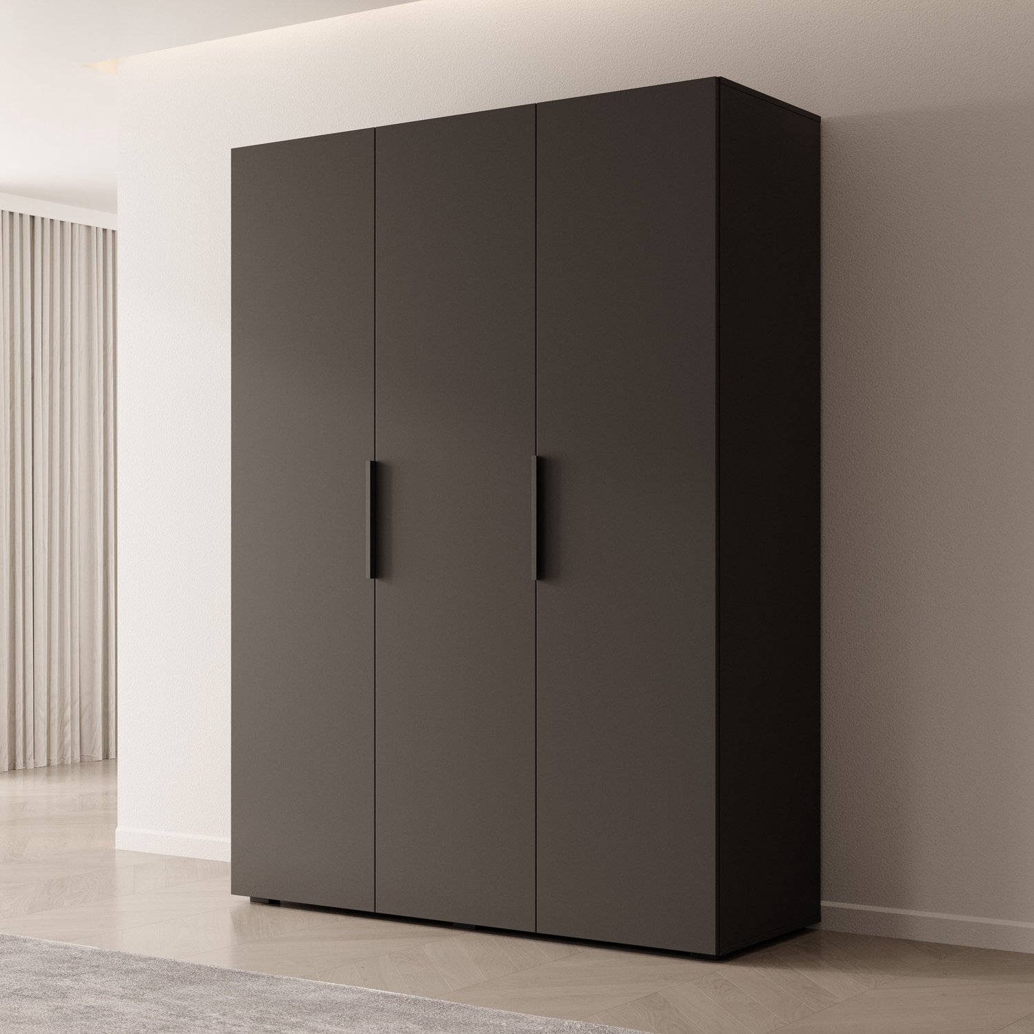 MEUBELLA Kledingkast Marquesa - Zwart - 150 cm