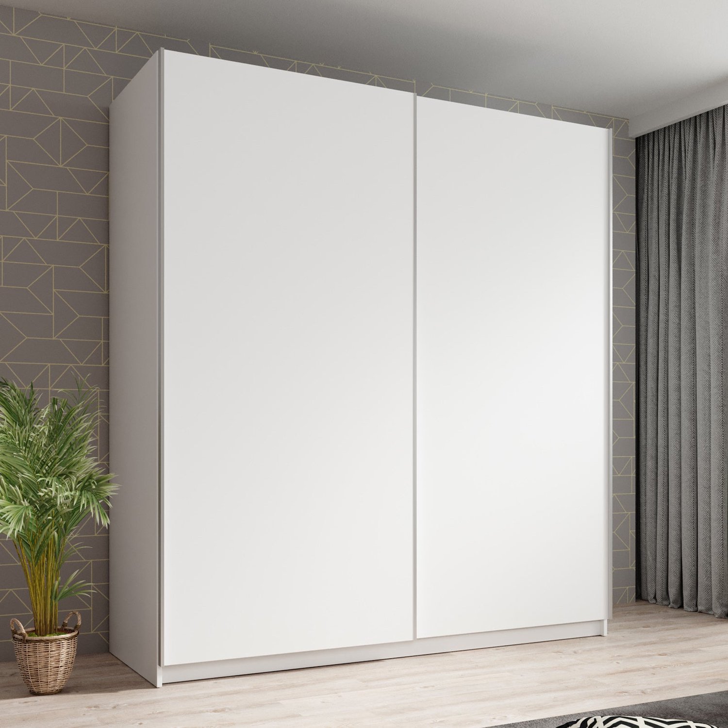 MEUBELLA Kledingkast Ganaro - Wit - 180 cm