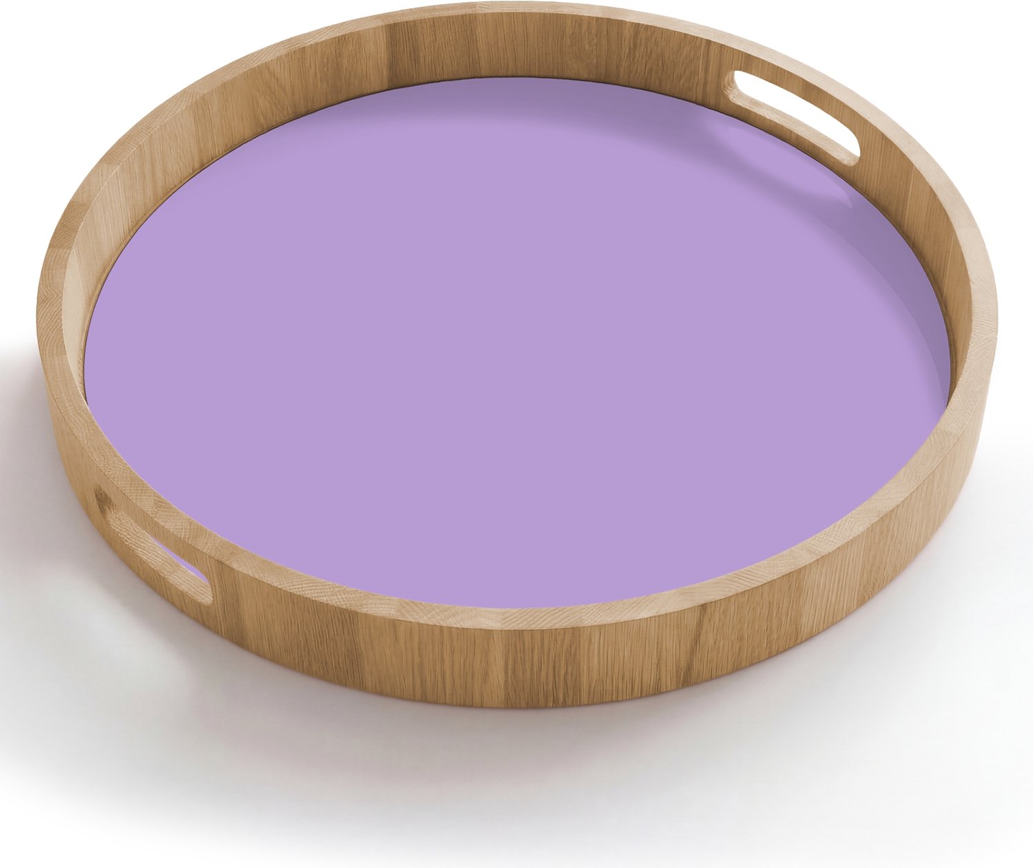 Dienblad rond 50x50 cm - Schootdienblad hout - Soft - Lavender - Paars - Borrelplank rechthoek - Plateau houten dienbladen