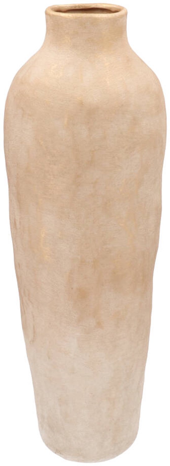 DK design Daan Kromhout - Vaas - Bloemenvaas - Florence - Antique Goud - Wit - 12 x 12 x 35 cm - Aardewerk Gebroken wit
