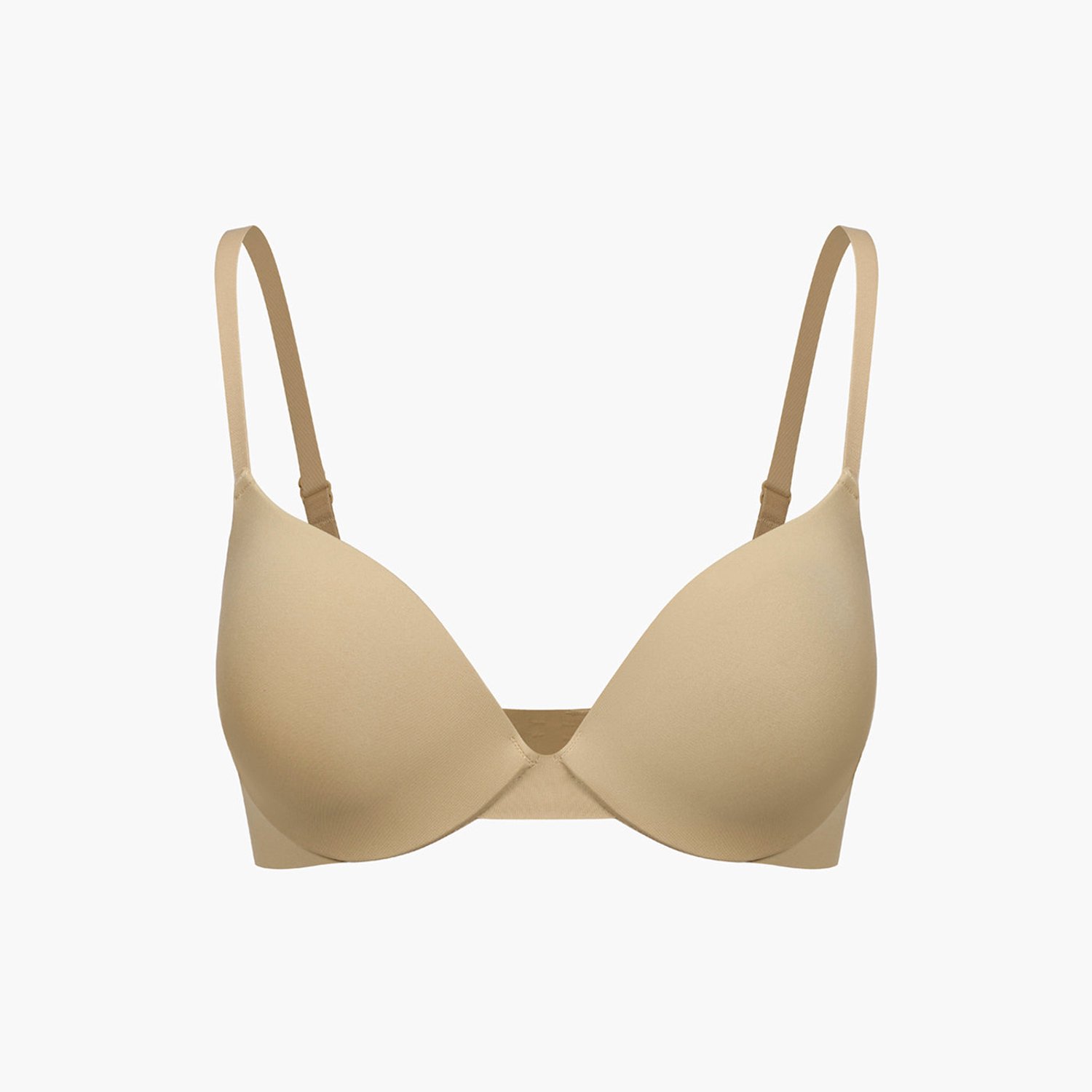 cfab Voorgevormde push-up beugelbeha - beige - 85B - BH Zonder Beugel Voorgevormd - Ondergoed - Naadlos
