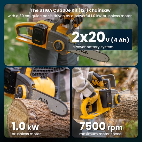 STIGA CS 300e Kit - 22 min autonomie - Geel — afbeelding 4