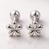 Lundholm Tuva Oorknopjes Dames Zilverkleurig - Kleine Bloem Oorbellen 0,8 cm - Bloemetjes Studs - Premium Stainless Steel - Waterproof & Hypoallergeen - Ideaal voor Tweede Gaatje - Cadeau voor Haar