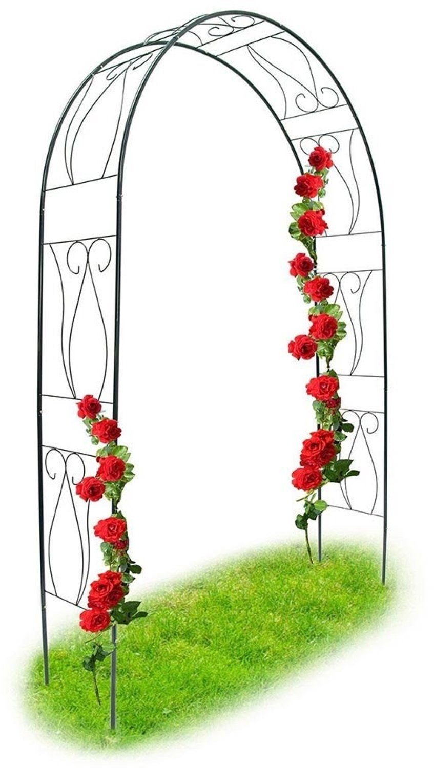 Tuinboog voor rozen en klimplanten - Metaal - 153 x 35 x 233 cm - Donkergroen