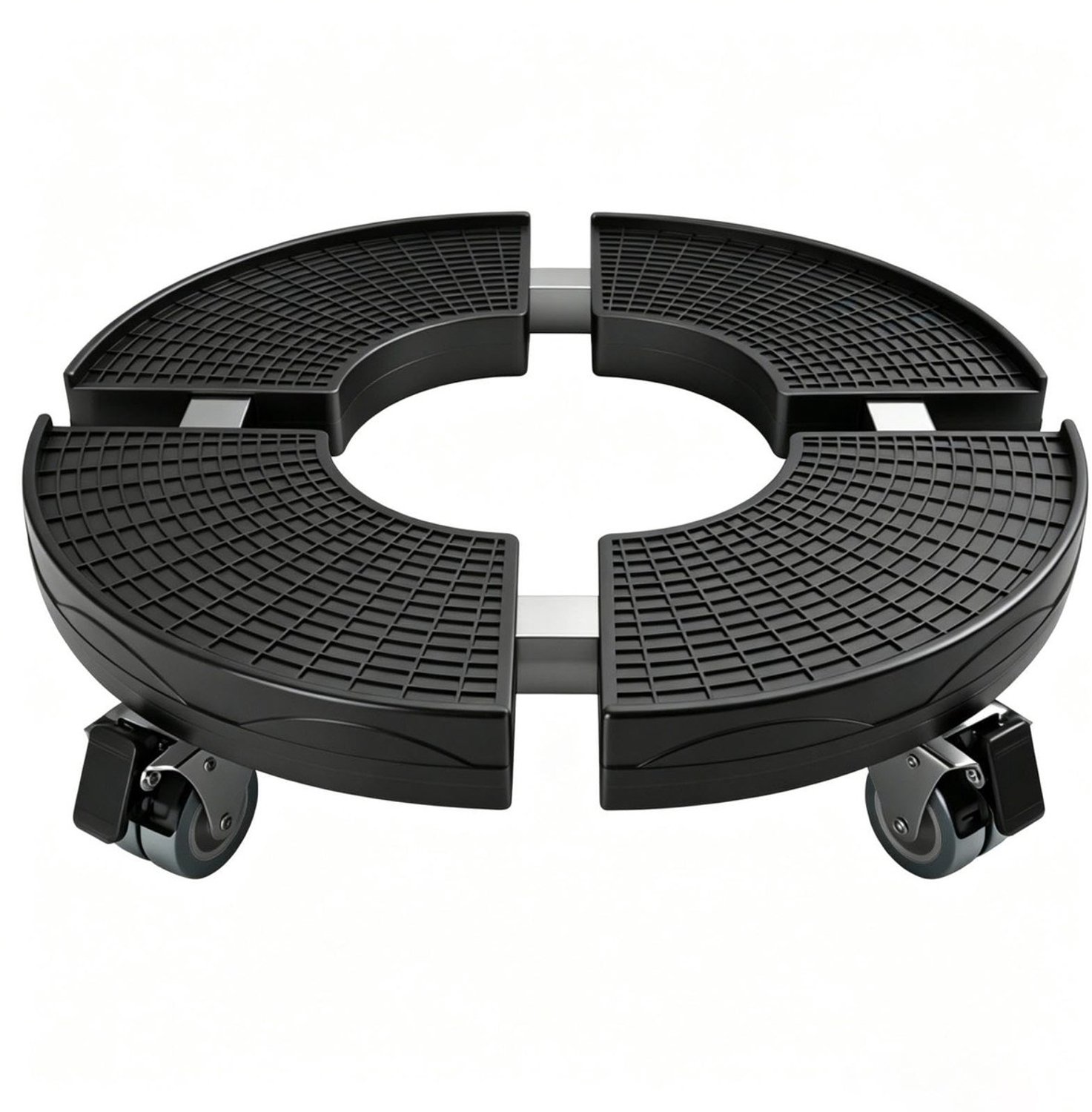 Plantenwagen - Verstelbaar 38-54 cm - Rolplank - 200 kg - Zwart