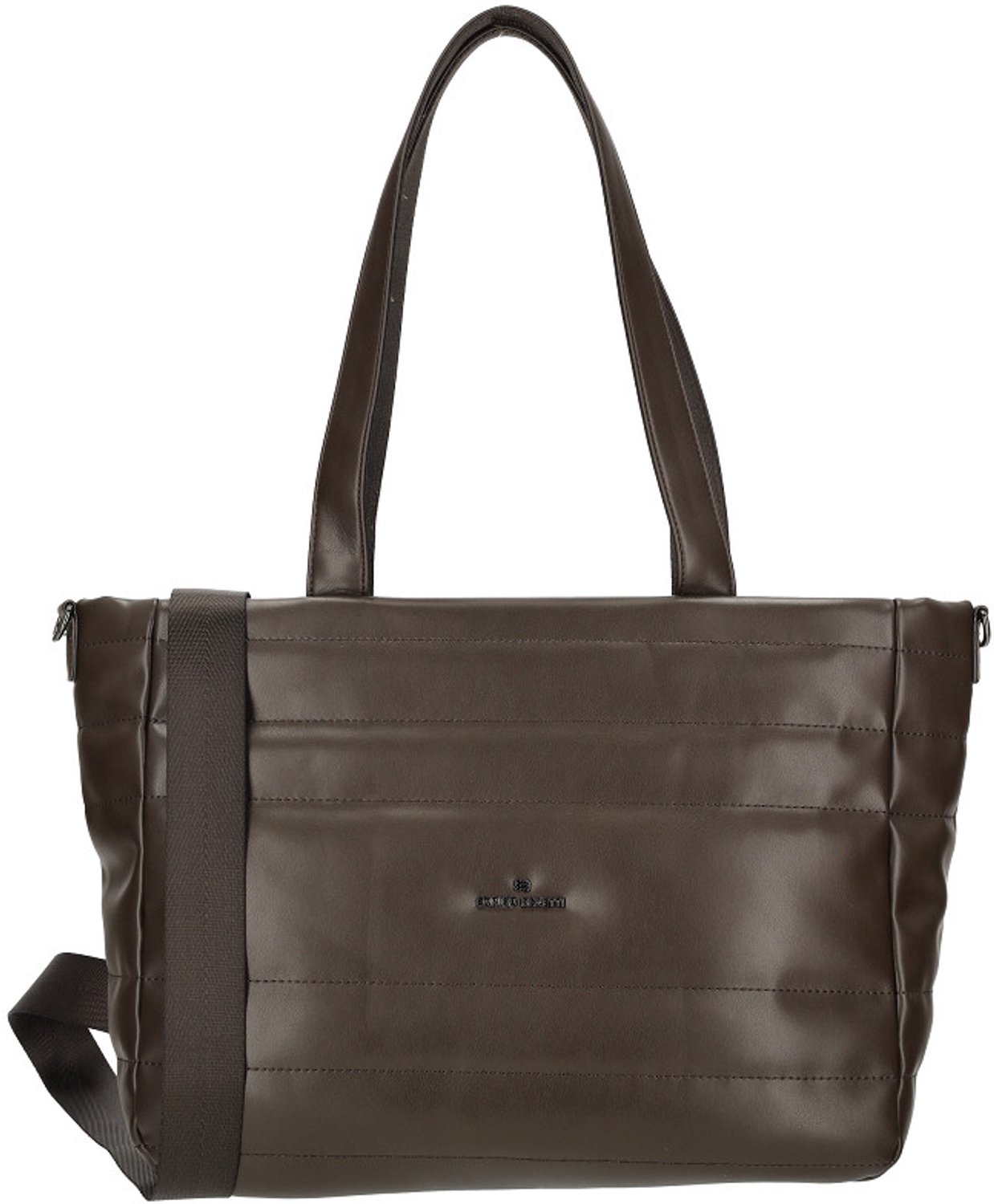 Enrico Benetti Romy Shopper - Dames Handtas - Schoudertas - Crossbody Tas - Puffer Look - Verstelbare en Afneembare Band - Meerdere Vakken - Trendy en Compact - Tote Bag - Dames Tas - Bruin