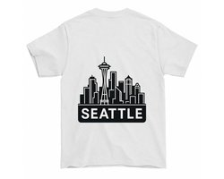 Seattle Skyline Shirt – SEATTLE – Modern Outfit – Unisex T-Shirt voor Dames & Heren – Leuk Cadeau
