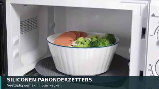 Onderzetters pannen - 30 cm - Pannen onderzetters - Pan onderzetters – Afgiethulp - Afgiethulp pannenlap - Panonderzetter hittebestendig - Pannenlappen – Pannenlap – Pannenlappen siliconen - Antislip – Rond - Blauw