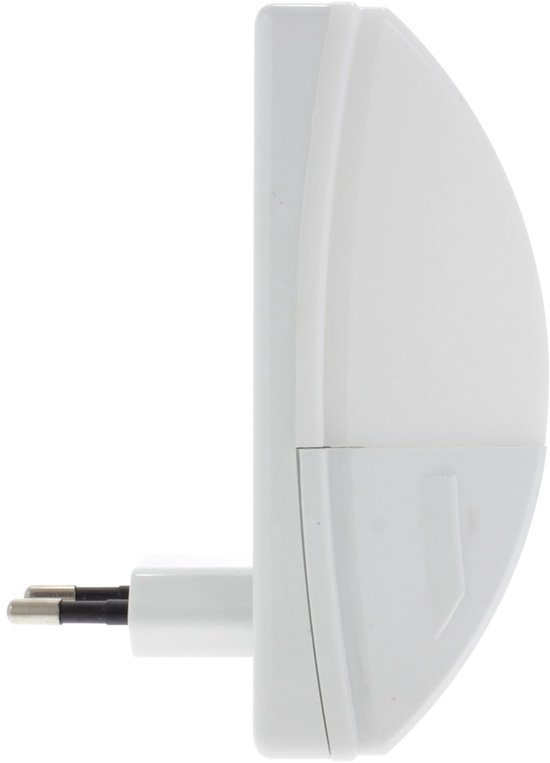 Q-Link Oriëntatielamp met Schemerschakelaar - LED Nachtlamp met Sensor - 1W - Automatisch Inschakelen bij Duisternis - Lichtbron Inbegrepen - Kunststof - Wit - 110 x 85 x 45 mm van Q-Link — afbeelding 3