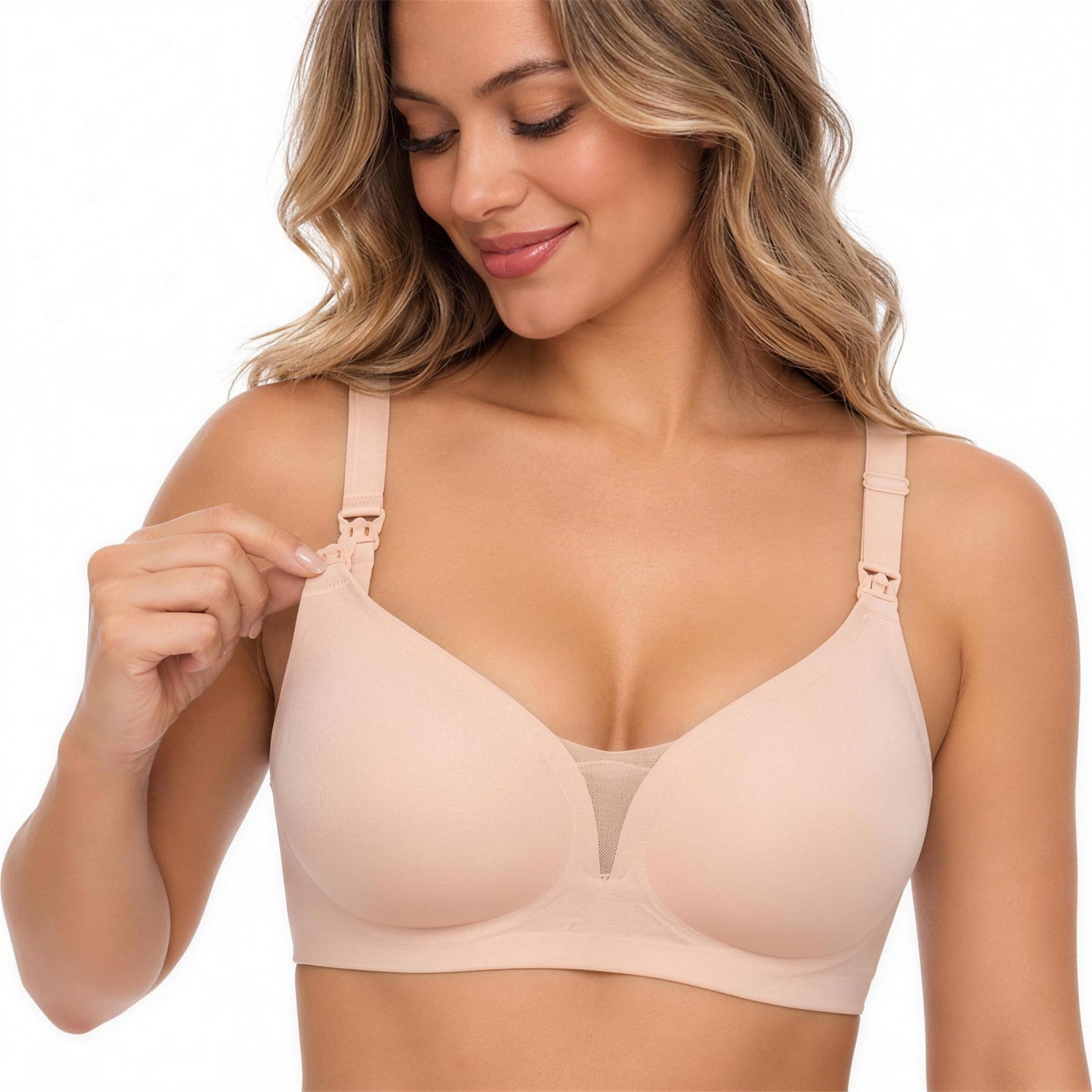 Evite Allure Voedingsbh - Elegante Bh Zonder Beugel - Borstvoeding Bh - Zwangerschaps Bh - Magic Nude