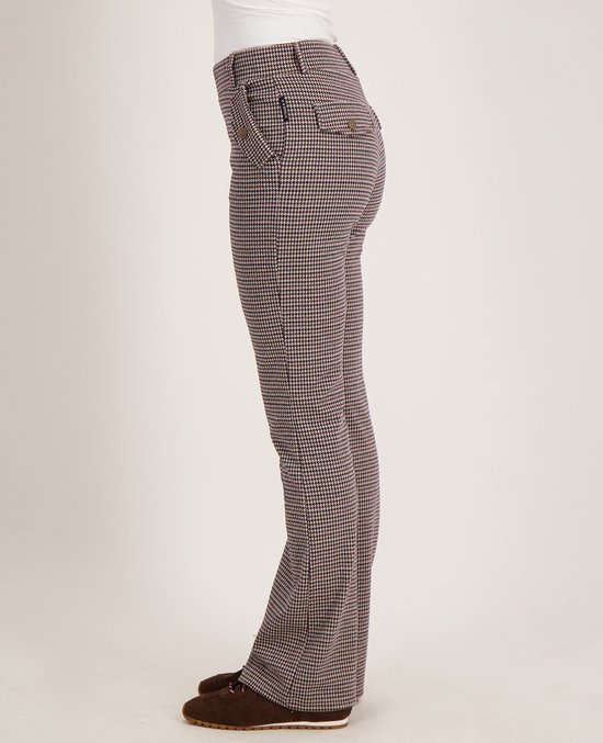 Je m'appelle Dames Broek Flared fit Met stretch - Rood - Maat M