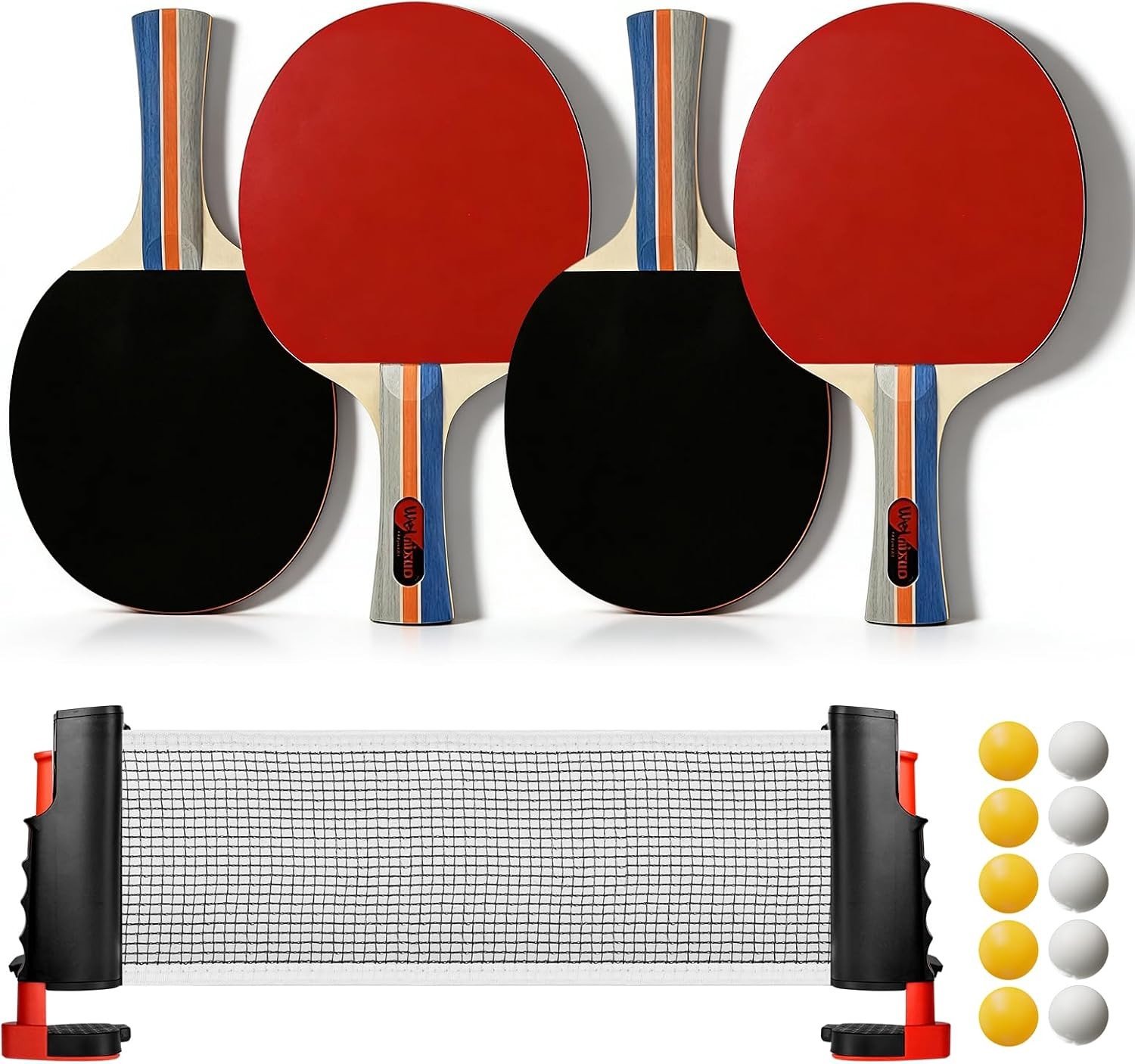 Tafeltennisset - Zwart - 26 x 16 cm - Met Intrekbaar Net en Draagtas - Voor Binnen en Buiten