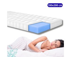 Maan matras ® - Matras 180x200 - 14 cm dik - Hybrid Schuim matras - Afneembare tijk wasbaar - 180x200 cm
