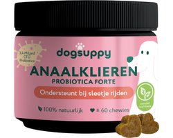 Anaalklieren Probiotica - Bij Verstopte Anaalklieren, "Sleetje rijden" en Gevoelige anus - 100% Natuurlijk - 60 snoepjes - Ondersteunt Darmgezondheid & Spijsvertering - 3.4 miljard CFU Probiotica per snoepje
