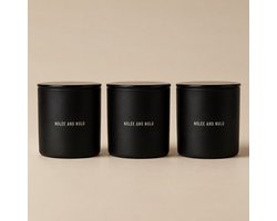 Geurkaarsen Set - Geurkaarsen Geschenkset - Set van 3 luxe Geurkaarsen - Geurkaarsen in Glas Nolée and Nulu - 100% Soja wax - Vegan