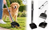 Poepschep hond – Poepschep – Poepgrijper Ricky Grijs & Zwart – Flamingo 59 cm ergonomisch verstelbaar