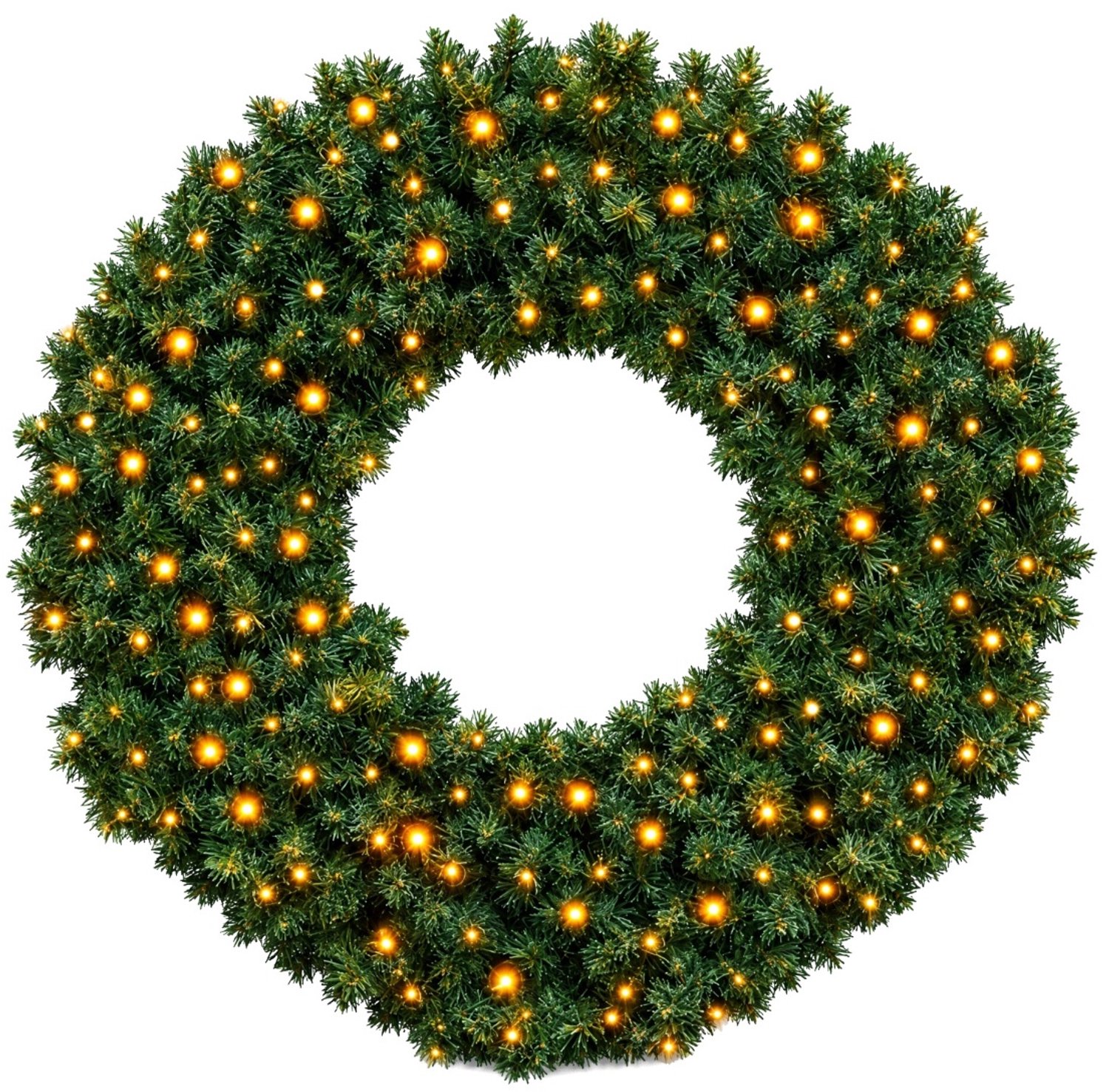 Blynx Kerstkrans met Verlichting Buiten - Ø 100 cm - 200 Klassiek Warm Witte LED Lampjes - IP67 waterdicht - Koppelbaar - Incl. Startkabel
