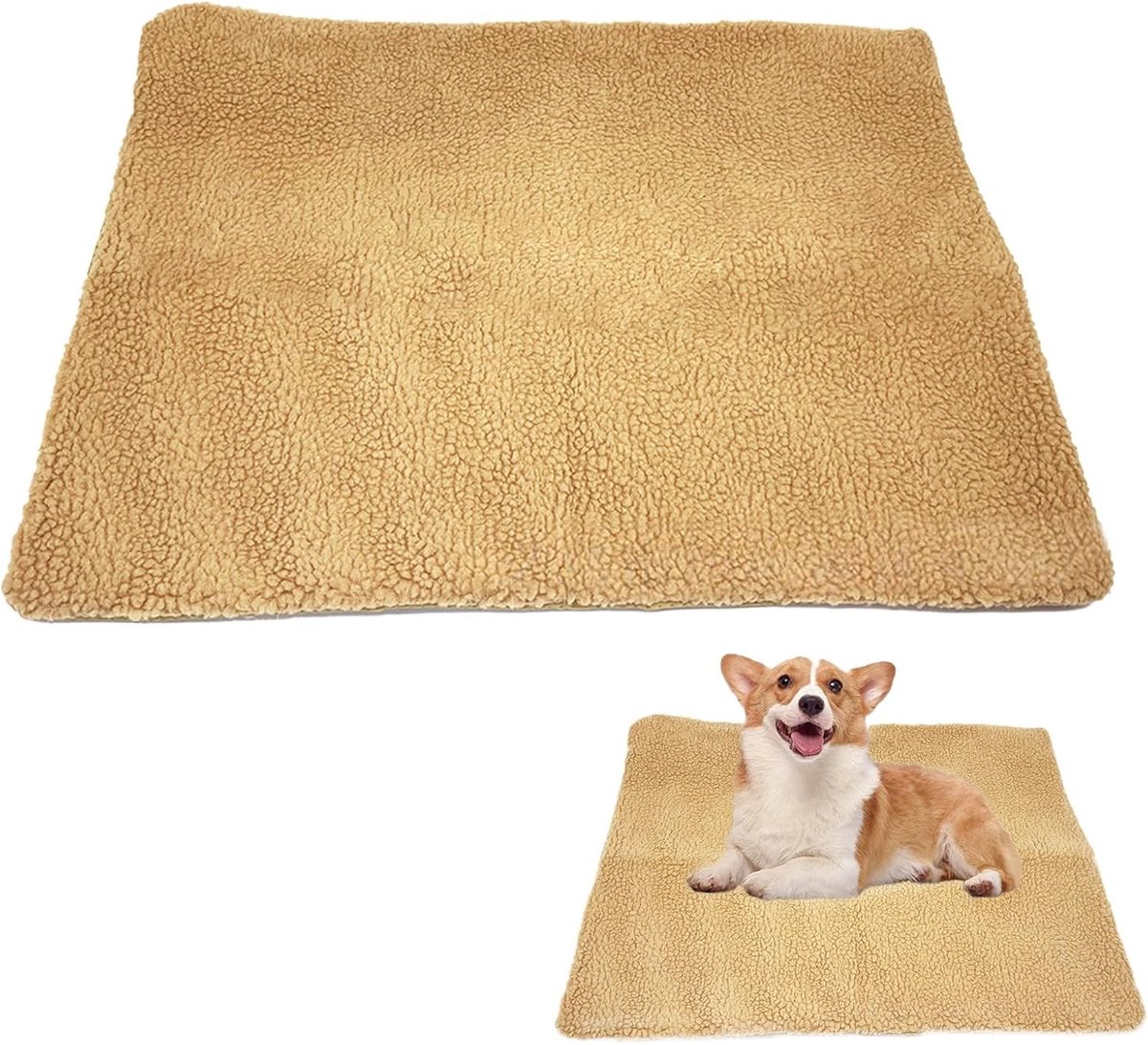 Zelfverwarmend Kussen voor Huisdieren, Wasbare Thermo Dekens voor Katten en Honden, 60 x 45 cm, Geschikt voor Kleine en Middelgrote Honden