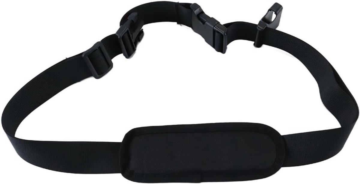 Verstelbare Draagriem voor Opvouwbare Stoel - Comfortabele Rugzak Schouderriem voor Picknick en Fietsen, Zwart 93-173cm