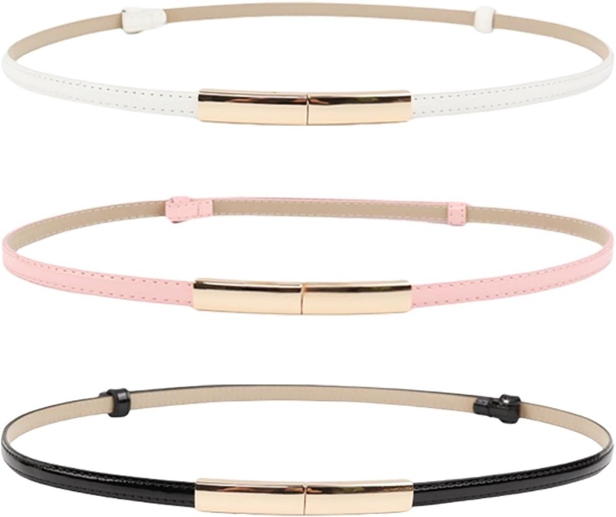 Dunne Damesriemen met Stijlvolle Metalen Gespen - Perfecte Accessoires voor Jurken en Jeans, Geschikt voor Elke Gelegenheid