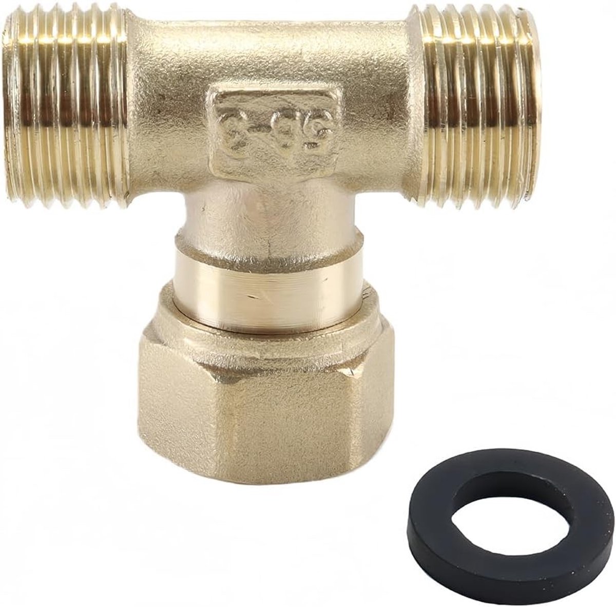 3-Weg Bypass Ventiel T Adapter, 1/2" Mannelijk en 1/2" Vrouwelijk Schroefdraad, Ideaal voor Douche en Douchearm Connector