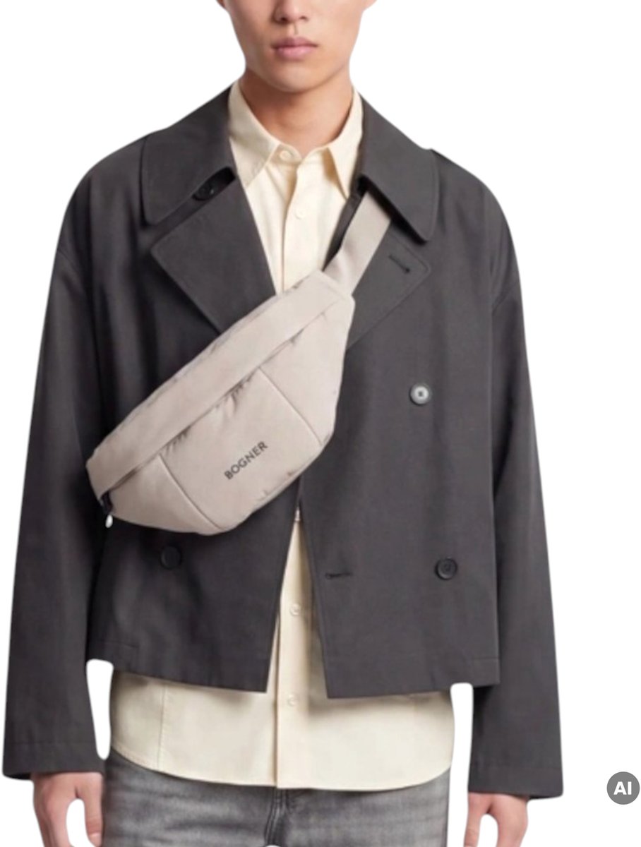 Bogner gordeltas schoudertas Bromont Tius Hipbag Moon Rock Lichtgrijs