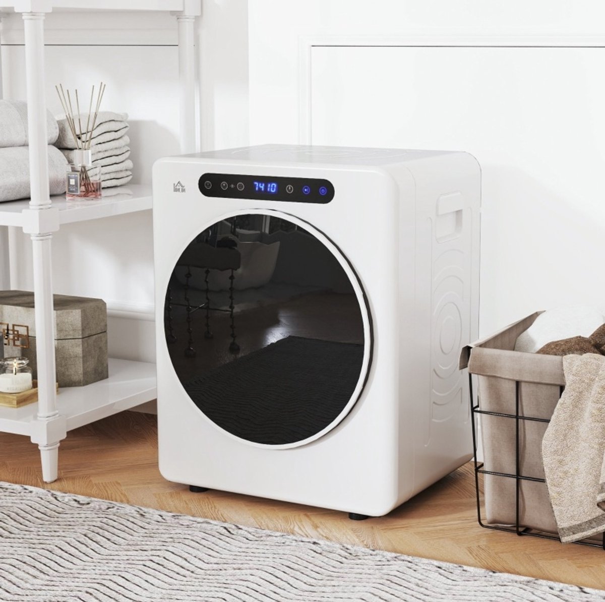MODFU - Mini Wasdroger - 3 Kg - 40-60°C - 6 Programma's - Touch-Bediening - Wit