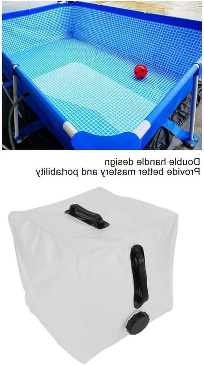 Zandzakken voor zwembadgewicht, 20 liter capaciteit, vulbare gewichtszakken voor zwembadtrappen, dubbele handgreep, opvouwbaar, waterdicht, transparant (#2)
