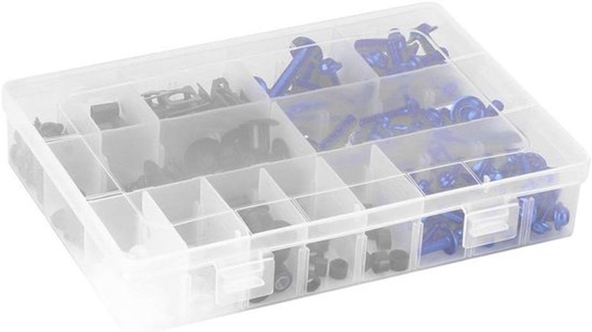 223-delige Set Motorbehuizing Schroeven en Bouten, Inclusief Windscherm, Moeren en Motoronderdelen (Blauw)