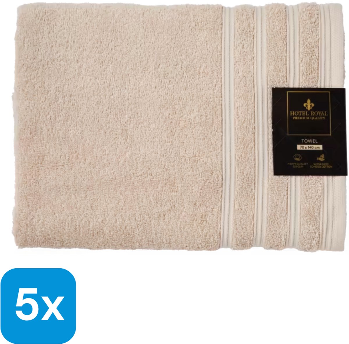 Hotel Royal Badhanddoek 70x140cm Katoen Beige