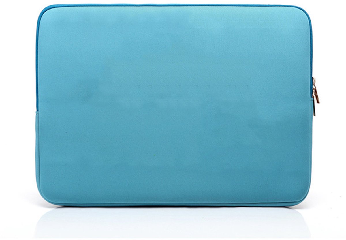 Spatwaterdichte laptop sleeve -Laptophoes / Sleeve – waterbestendige laptoptas met-Laptop bag-Laptop cover -Laptop Hoes geschikt voor15 / 15.3 / 15.6 / 16 inch- dubbele ritssluiting-Lichtblauw