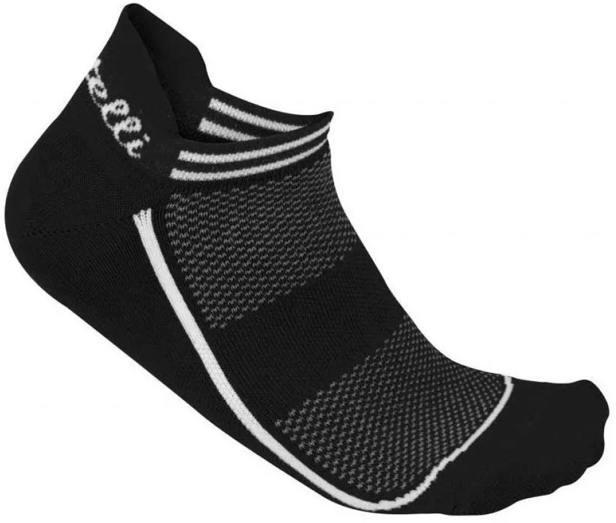 Castelli Invisible Fietssokken - Maat 39-41 - Vrouwen - zwart/wit
