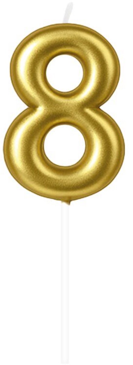 Cijferkaars 8 goud - 10,5cm