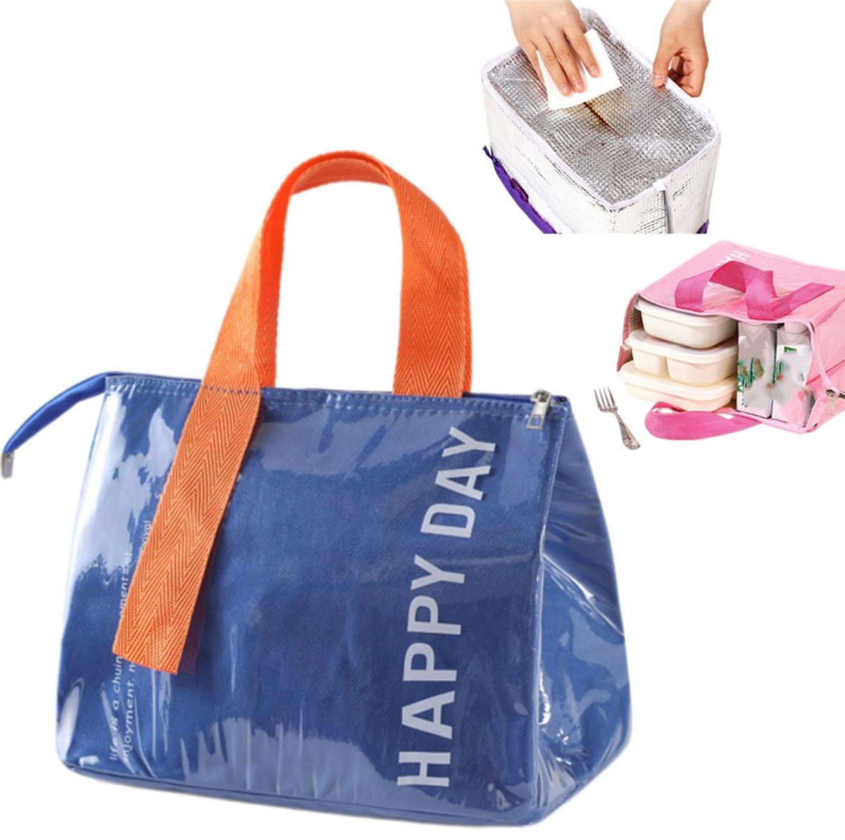 Unisex Lunchtas — Grote lunchtas — Extra ruime bento-draagtas — Koeltas—Ideaal voor warme of koude buitenactiviteiten — Geïsoleerde Lunchbox met Grote Inhoud — Ideaal voor Werk — Maaltijdhouder—Thermotas — Waterdichte & Draagbare Handtas — Koeltas