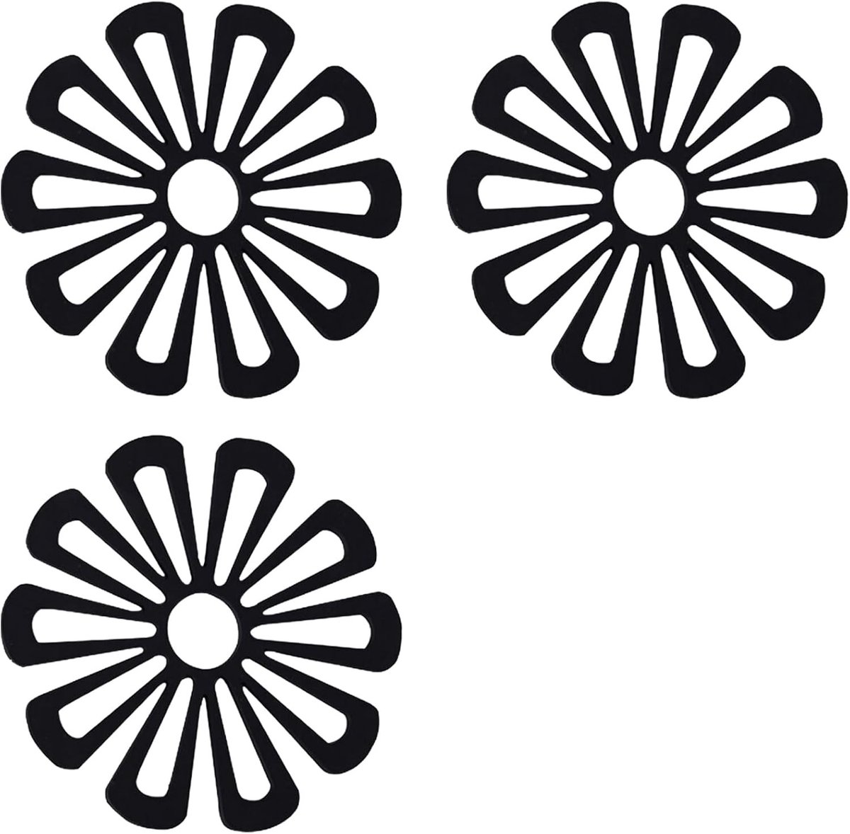 Set van 3 hittebestendige silicone onderzetters voor pannen, antislip matten voor keuken, panbeschermers en kookaccessoires