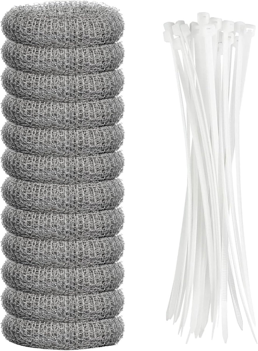 Lintvanger voor Wasmachine - RVS Haarverwijderaar voor Wasgoed, Mesh Filter en Afvoerbescherming - 12 Stuks voor Sinks en Badkuipen
