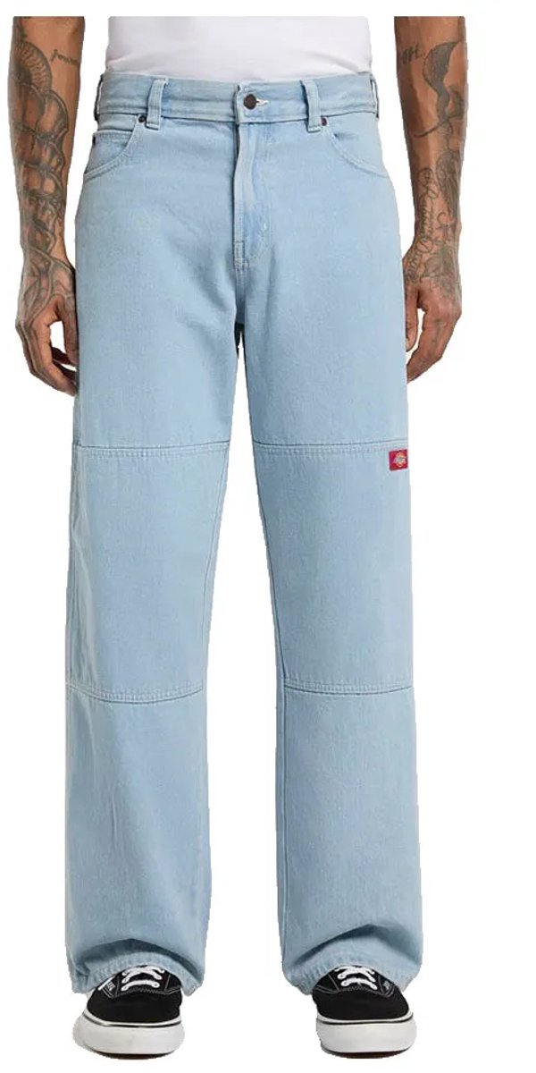 Dickies Double Knee Loose Straight Spijkerbroek 32 Man Blauw
