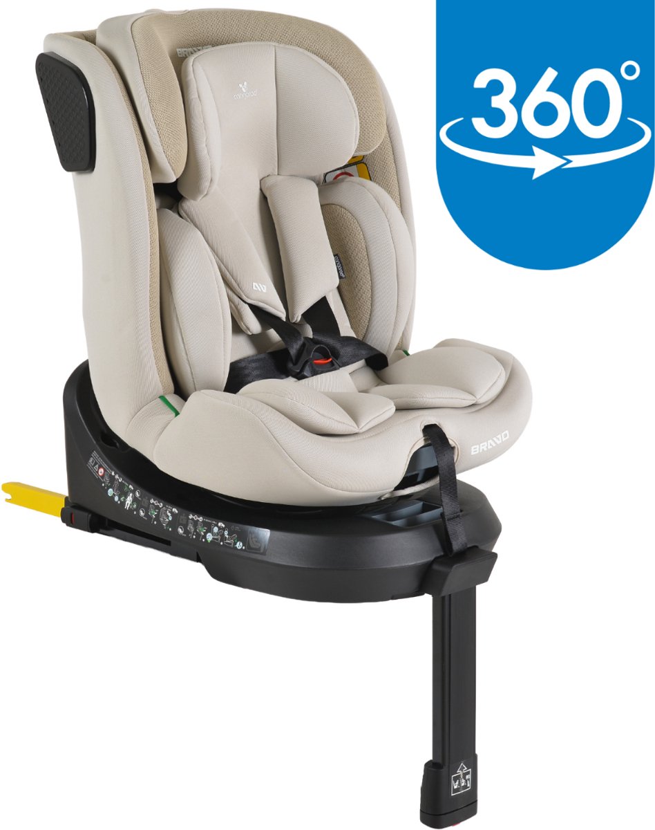 Cangaroo Bravo Vanilla Beige 40-150 cm 360° i-Size Autostoel