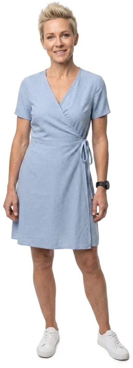 Only Addiction-caro Korte Mouwen Korte Jurk Blauw L Vrouw