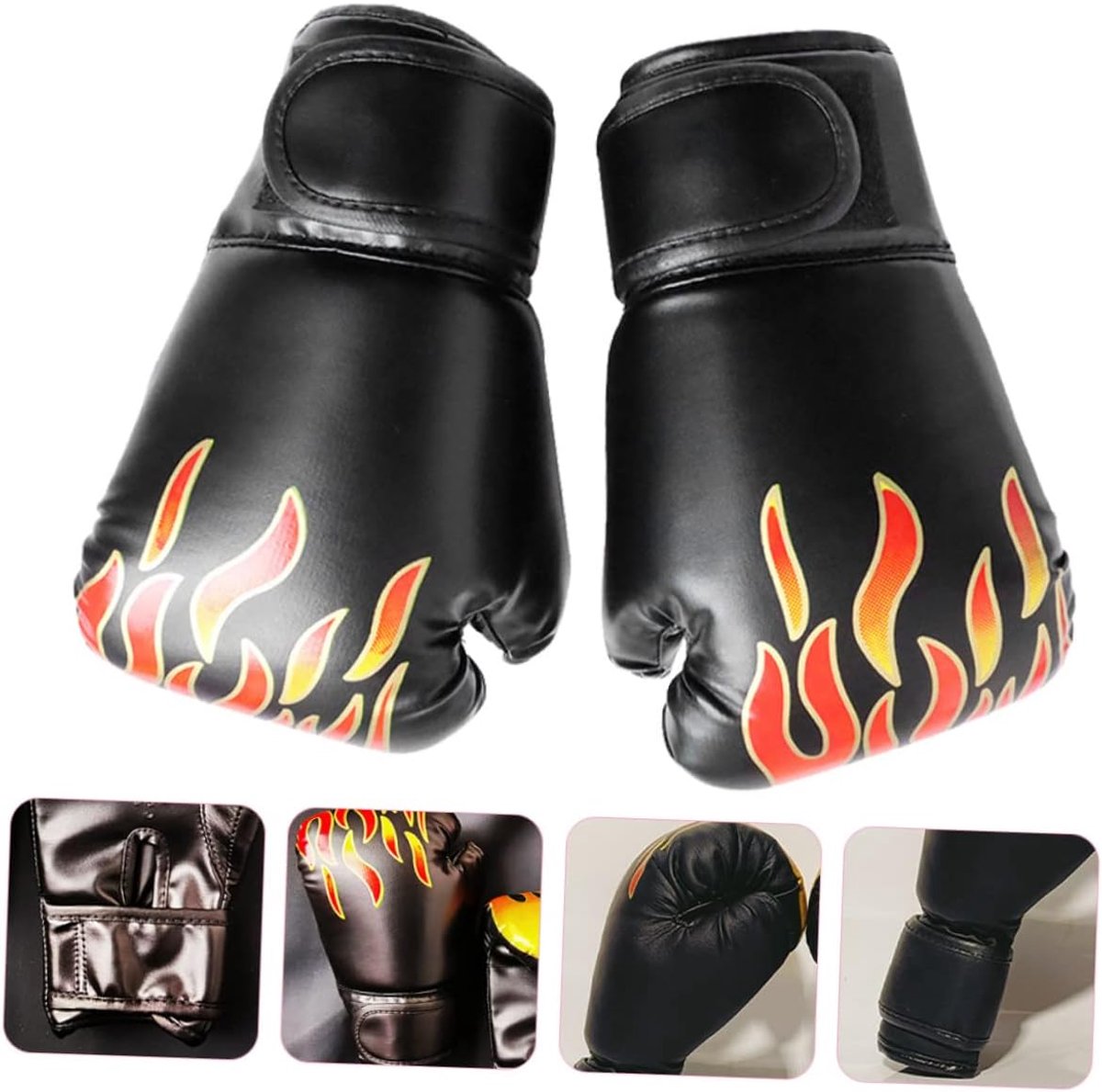 Bokshandschoenen voor kinderen - Bokshandschoenen - Muay Thai trainingshandschoenen - Gevechtstraining - Geschikt voor kinderen van 3-13 jaar - Zwart