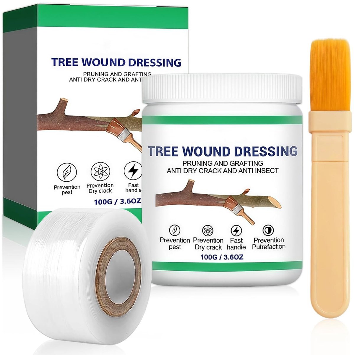 100g Wondafsluiting voor Bomen - Effectieve Bescherming en Genezing voor Snoeiwonden