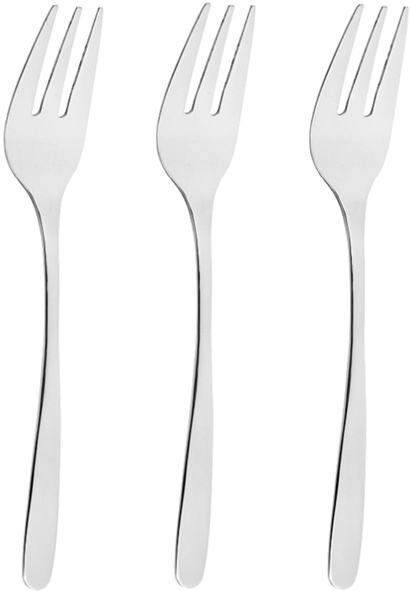 Dessertvorkjes van roestvrij staal, set van 3 stuks, EDLON