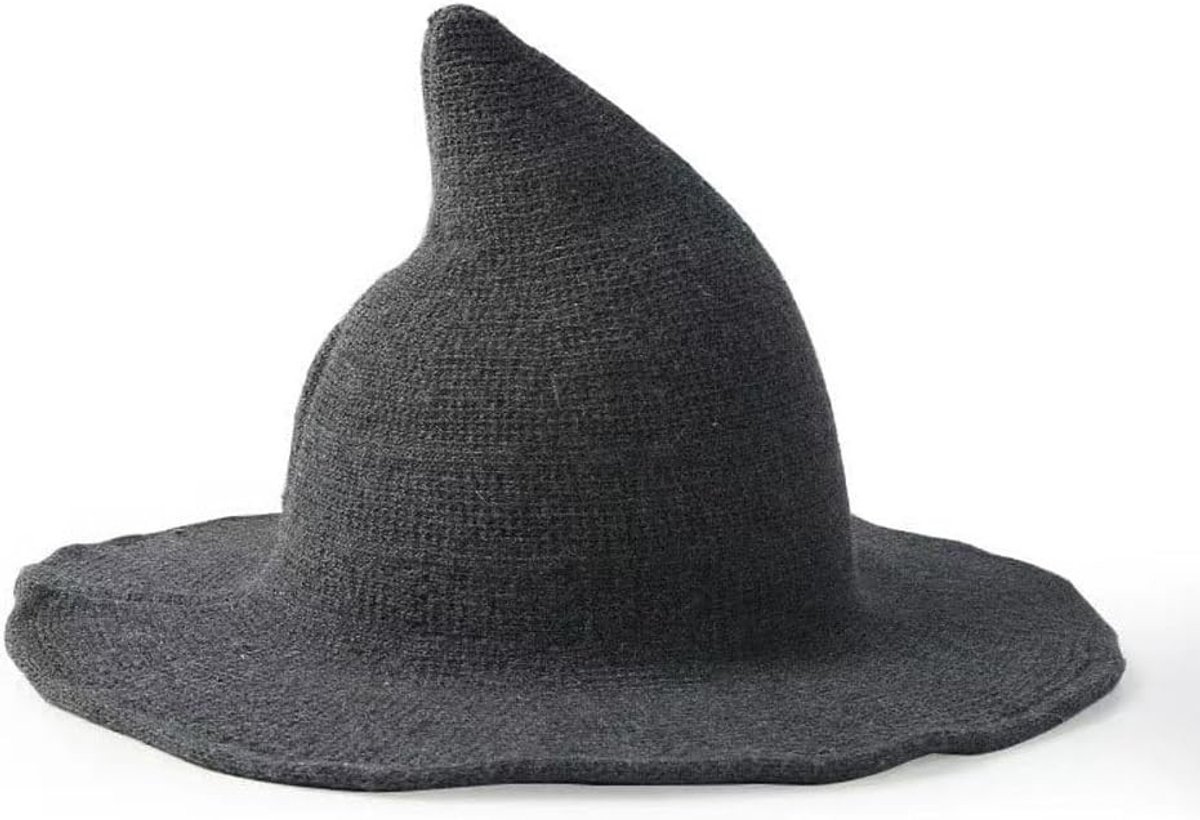 Vouwbare Wolken Gebreide Heksenhoed voor Halloween, Feest, Cosplay en Dagelijks Gebruik