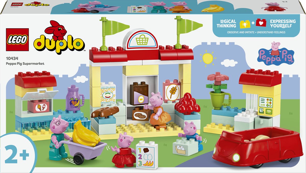 Bol.com LEGO 10434 DUPLO Peppa Big supermarkt Educatief Speelgoed voor Peuters vanaf 2 jaar aanbieding