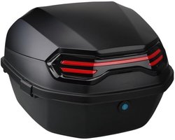 Universele Scooterkoffer & Topkoffer Motor - Waterdichte Helmkoffer met Slot - ABS - Zwart