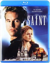 The Saint Blu-ray hoes met Val Kilmer en Elisabeth Shue, met op de achtergrond een gebouw dat lijkt op de Sint-Basiliuskathedraal en een explosie.