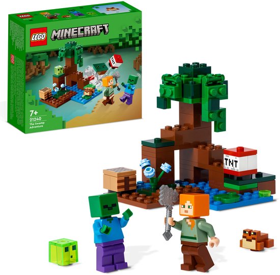 LEGO Minecraft Het Moerasavontuur, Constructie Speelgoed met Poppetjes 21240