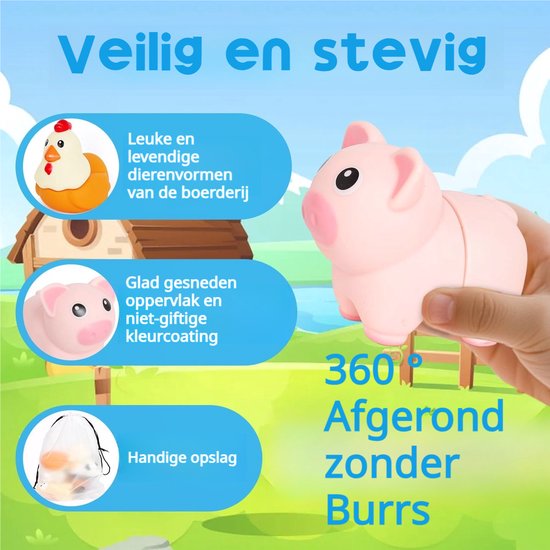 Dieren Stapel Speelgoed - Educatief speelgoed peuter - Montessori speelgoed - Leerzaam speelgoed voor jongens en meisjes - 10 stuks Little People Dieren Matchspellen - 1 jaar - 2 jaar - 3 jaar - 4 jaar - Cadeau voor kinderen — afbeelding 4