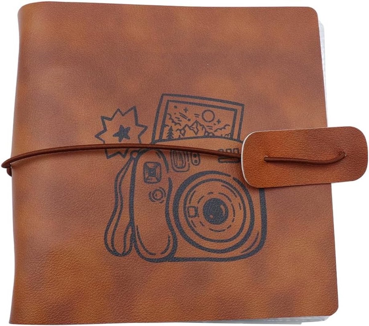 Fotoalbum voor instantfilm met zachte PU-hoes en transparante pagina's voor mini-kaarten van 6x9 cm, ideaal voor herinneringen en creatief scrapbooken.