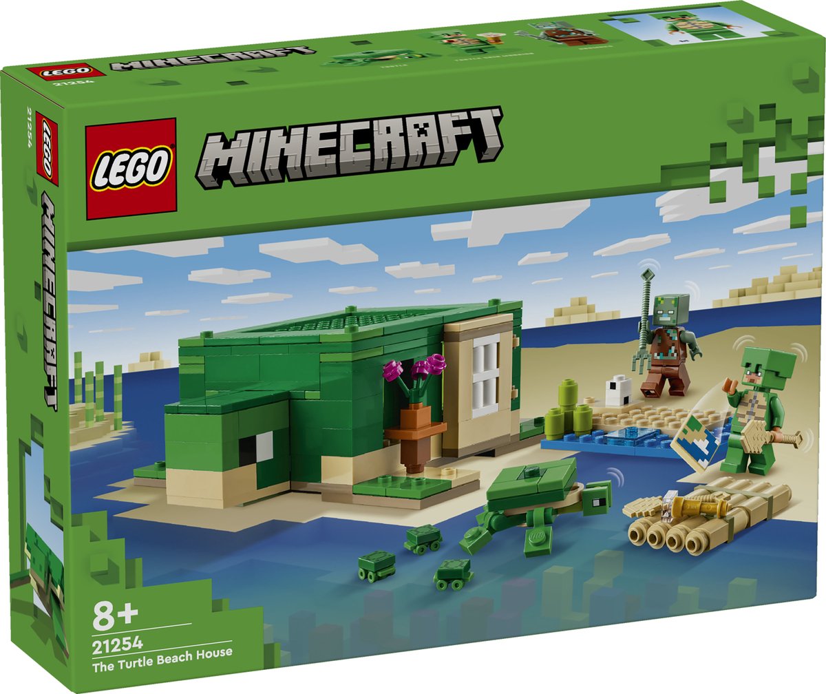 LEGO Minecraft Het schildpadstrandhuis Dieren Speelgoed voor Kinderen vanaf 8 jaar 21254 — afbeelding 16
